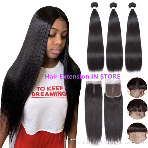 Indian Temple Hair Deep Wave Bundles With Closure Raw Brazilian Human Hair Extension 50 Inch Water Wave Bundle With Lace Frontal